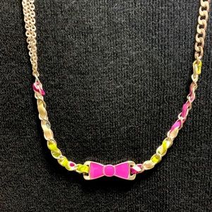 Enameled Bow Vera Bradley necklace